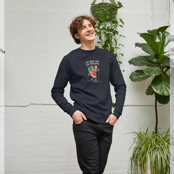 parka london The Grinch Here For The Presents Navy Sweatshirt