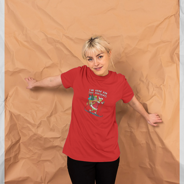 parka london The Grinch Here For The Presents Red T-Shirt