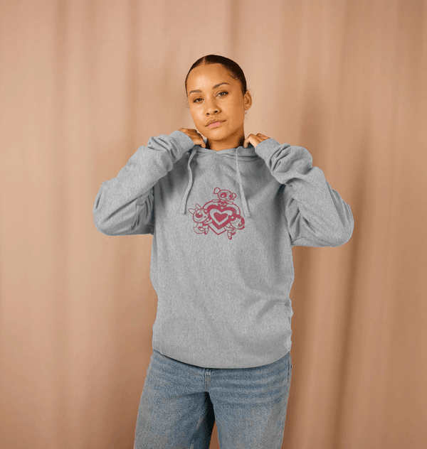 parka london The Powerpuff Girls Outline Heather Grey Hoodie