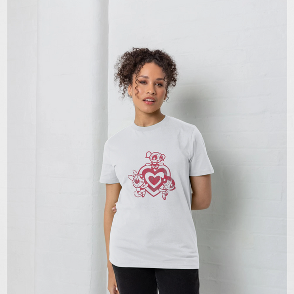 parka london The Powerpuff Girls Outline White T-Shirt