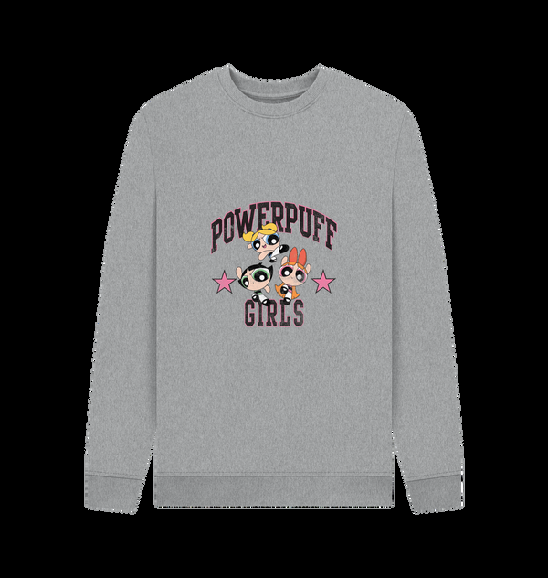 Parka London The Powerpuff Girls Script Logo Heather Grey Sweatshirt
