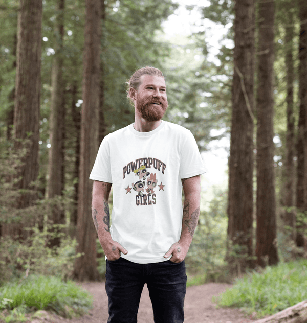 parka london The Powerpuff Girls Script Logo White T-Shirt