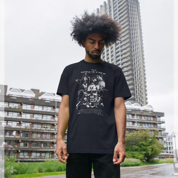 parka london The Terminator Movie Poster Navy T-Shirt