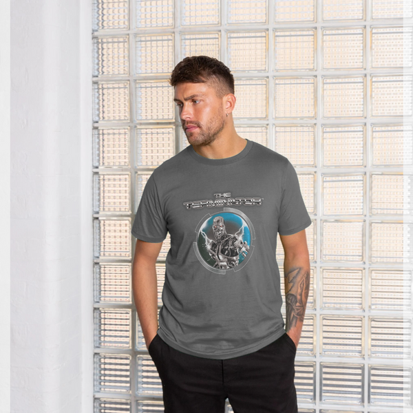 parka london The Terminator Movie Robot Grey T-Shirt