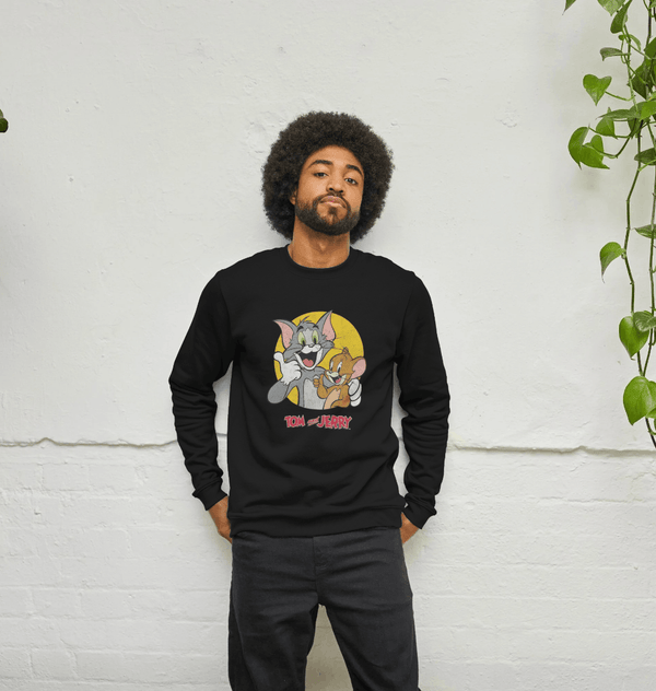 parka london Tom and Jerry 'Thumbs Up' Black Sweatshirt