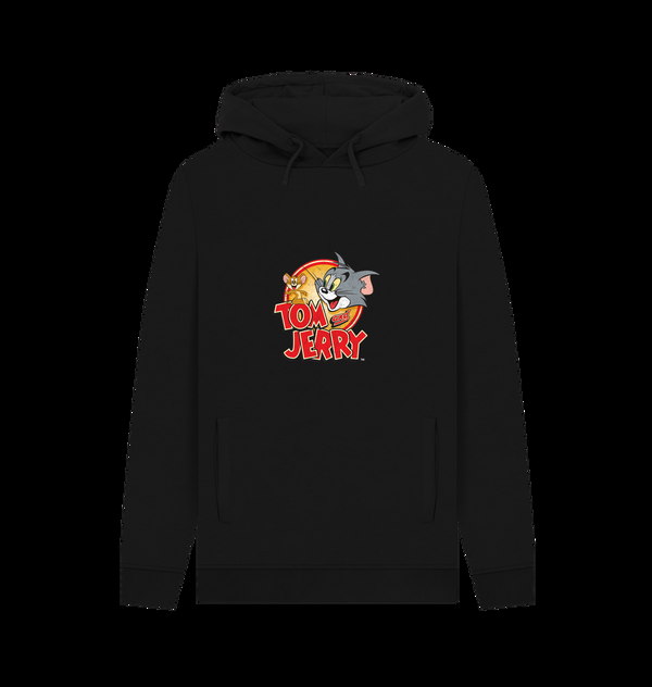 Parka London Tom And Jerry Vintage Logo Black Hoodie