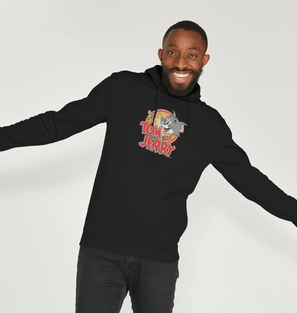 parka london Tom and Jerry Vintage Logo Black Hoodie