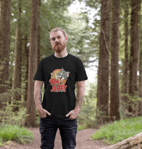 parka london Tom and Jerry Vintage Logo Black T-Shirt