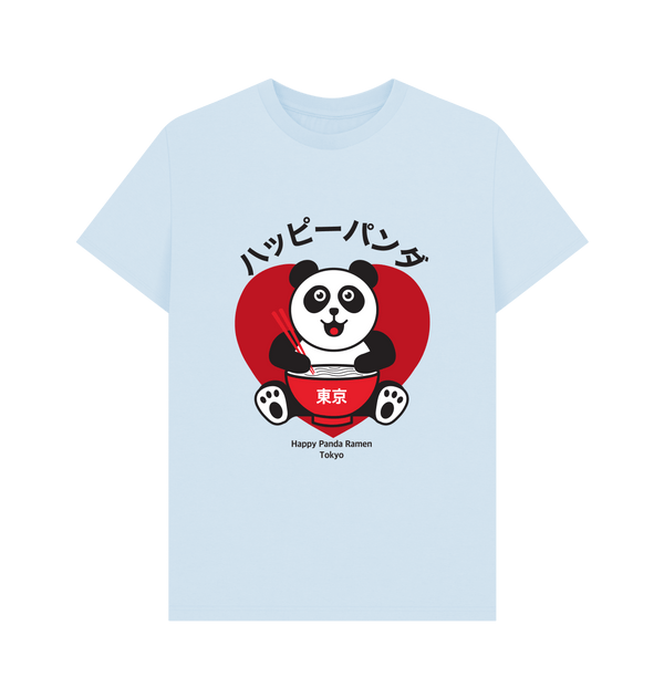 Parka London Torc Ramen Happy Panda Love Light Blue T-Shirt