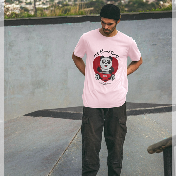 parka london Torc Ramen Happy Panda Love Pink T-Shirt