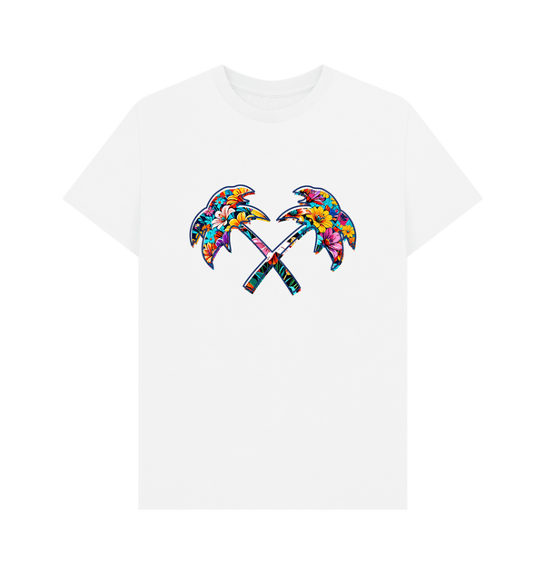 Parka London Trainerspotter Cross Palm Flowers White T-Shirt