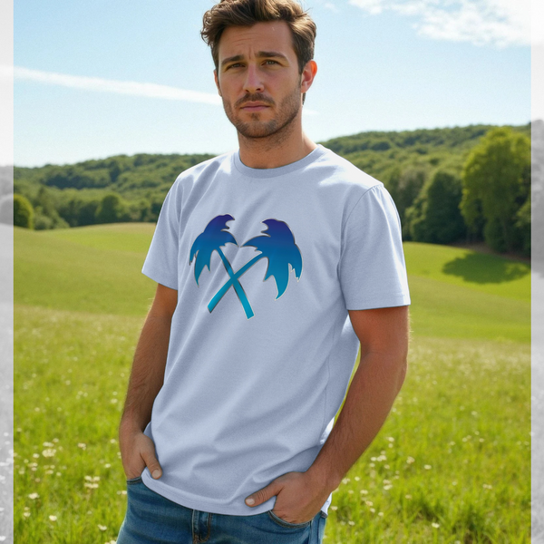 parka london Trainerspotter Fade Cross Palms Light Blue T-Shirt