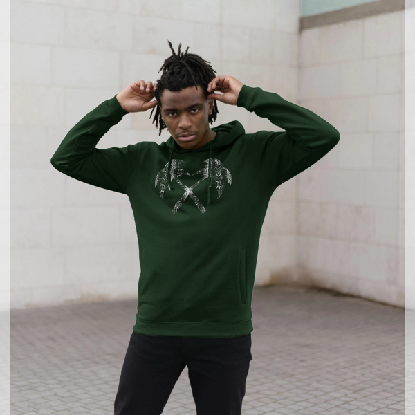 parka london Trainerspotter Snakeskin Cross Palms Bottle Green Hoodie