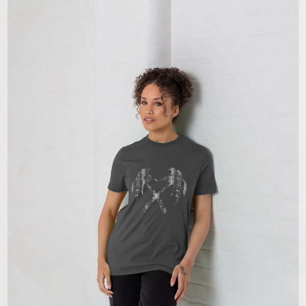 parka london Trainerspotter Snakeskin Cross Palms Charcoal T-Shirt