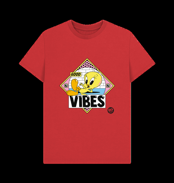 Parka London Tweety 80th Anniversary 'Good Vibes' Red T-Shirt
