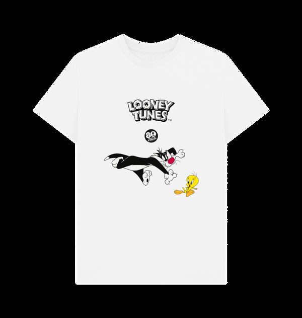 Parka London Tweety 80th Anniversary 'The Chase' White T-Shirt