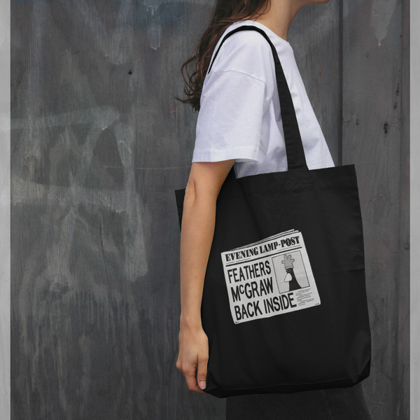 parka london Wallace & Gromit Feathers McGraw Caught Black Tote Bag