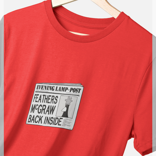parka london Wallace & Gromit Feathers McGraw Caught Red T-Shirt