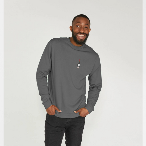 parka london Wallace & Gromit Feathers McGraw Evil Genius Slate Grey Sweatshirt