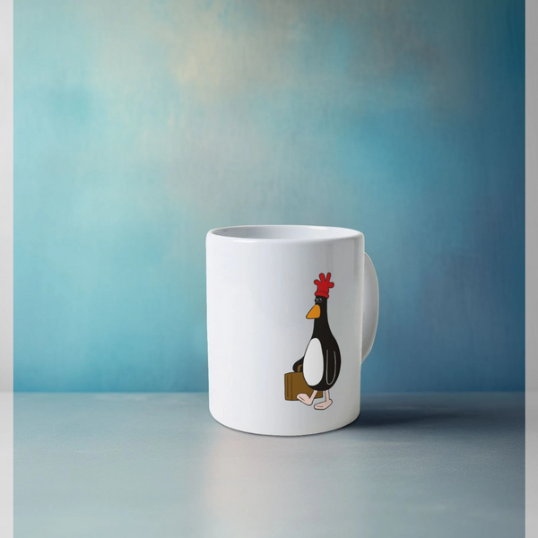 parka london Wallace & Gromit Feathers McGraw Villain White Mug