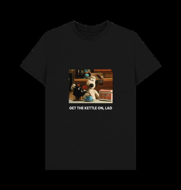 Parka London Wallace & Gromit Get The Kettle On Lad Gromit Black T-Shirt