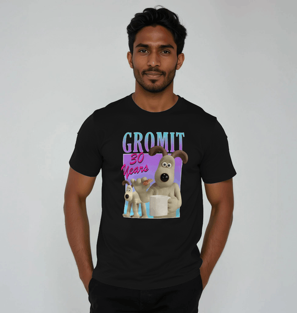 parka london Wallace & Gromit Gradient Birthday Black T-Shirt