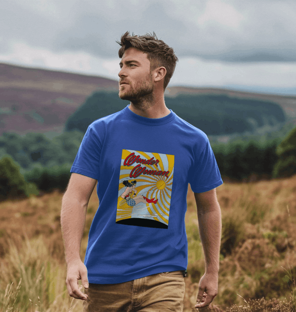 parka london Wonder Woman Flying Royal Blue T-Shirt