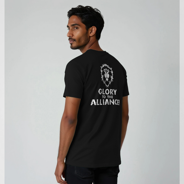 parka london World Of Warcraft Alliance Glory Black T-Shirt