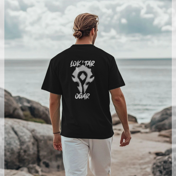 parka london World Of Warcraft Horde Loktar Black T-Shirt