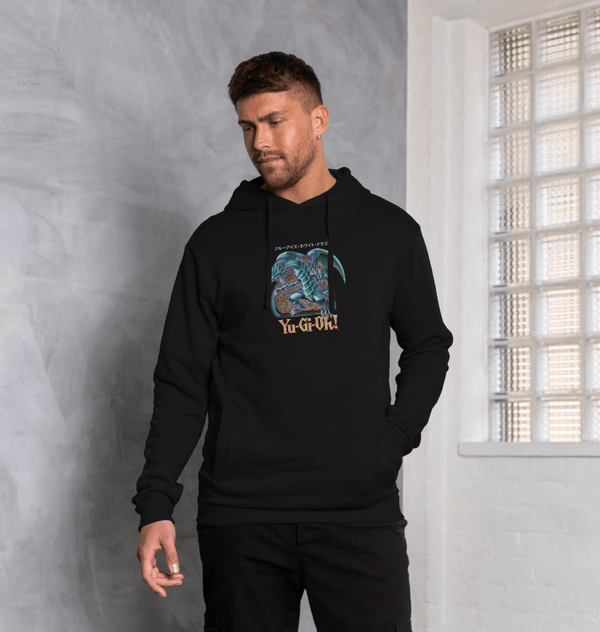 parka london Yu-Gi-Oh Blue Eyes White Dragon Black Hoodie