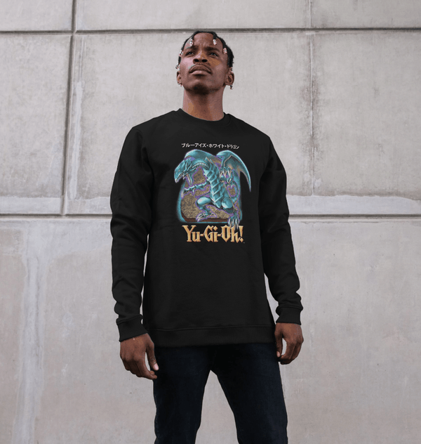 parka london Yu-Gi-Oh Blue Eyes White Dragon Black Sweatshirt