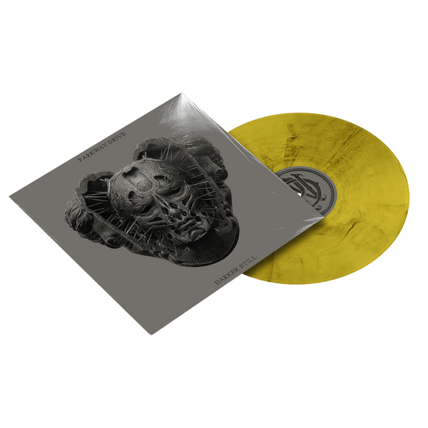 parkway drive Darker Still LP - Transparent Yellow & Black Marble