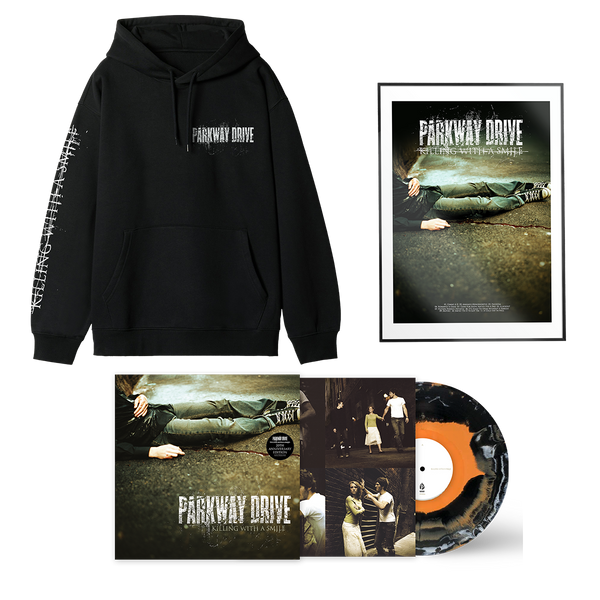 parkway drive KWAS 20 Year Anniversary - Killing With A Smile Hoodie & Vinyl Bundle