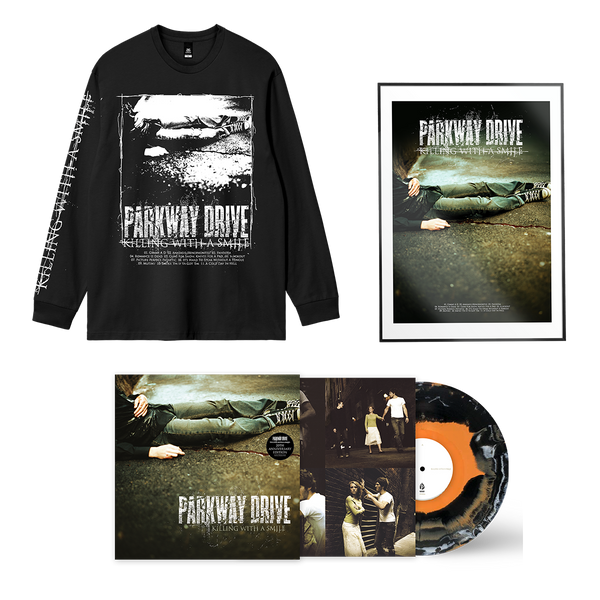 parkway drive KWAS 20 Year Anniversary - Killing With A Smile Longsleeve & Vinyl Bundle