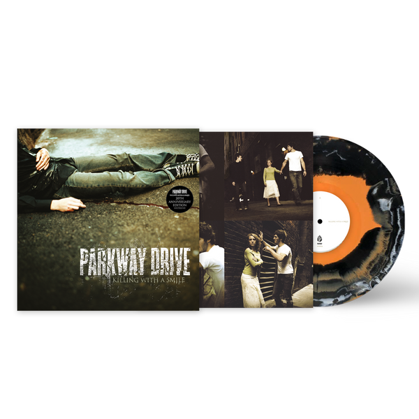 Parkway Drive KWAS 20 Year Anniversary - Killing With A Smile T-Shirt & Vinyl Bundle