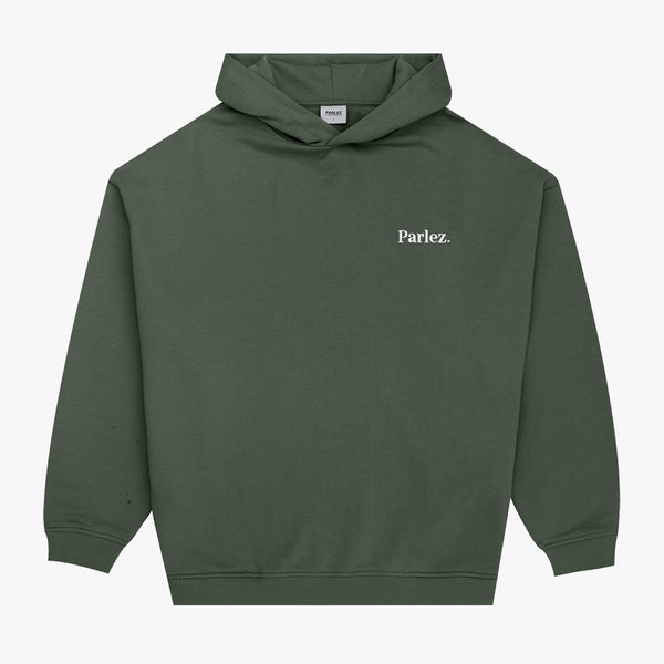 parlez clothing Amos Oversized Hoodie Kelp Green