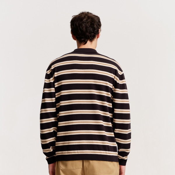 Parlez Clothing Aspen L/S Polo Knit Black