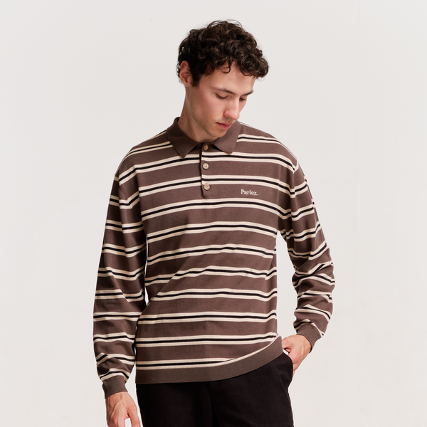 Parlez Clothing Aspen L/S Polo Knit Moss