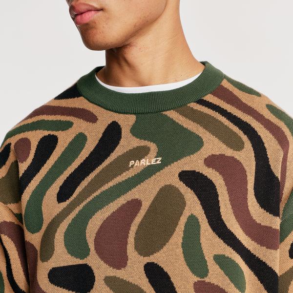 Parlez Clothing Blend Camo Knit Coffee Camo
