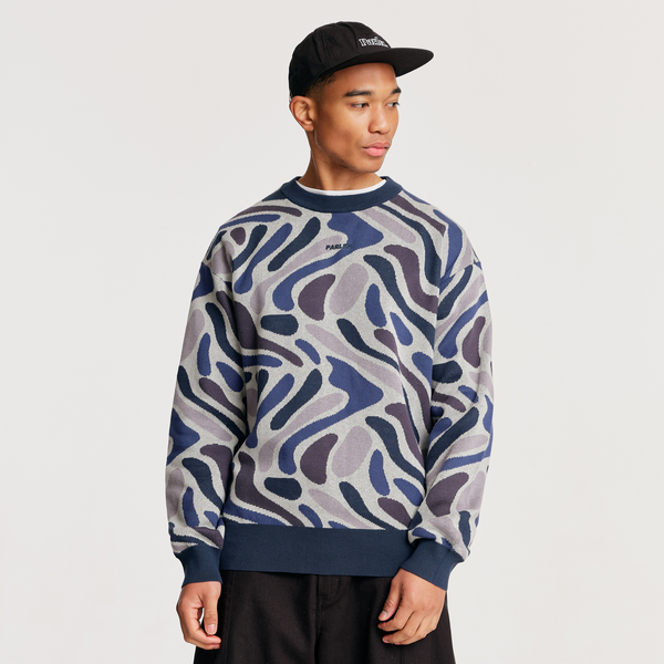 Parlez Clothing Blend Camo Knit Midnight Camo