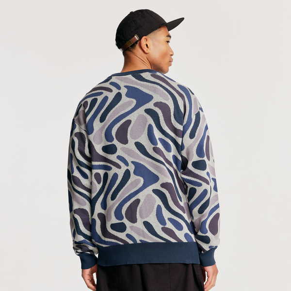 Parlez Clothing Blend Camo Knit Midnight Camo