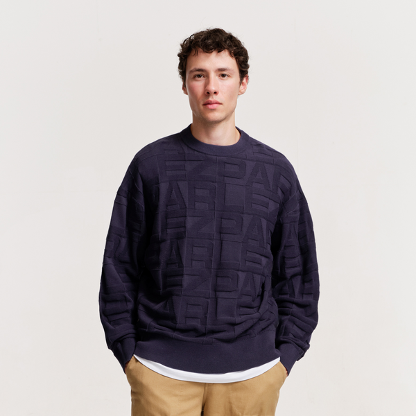 Parlez Clothing Block Crew Knit Midnight