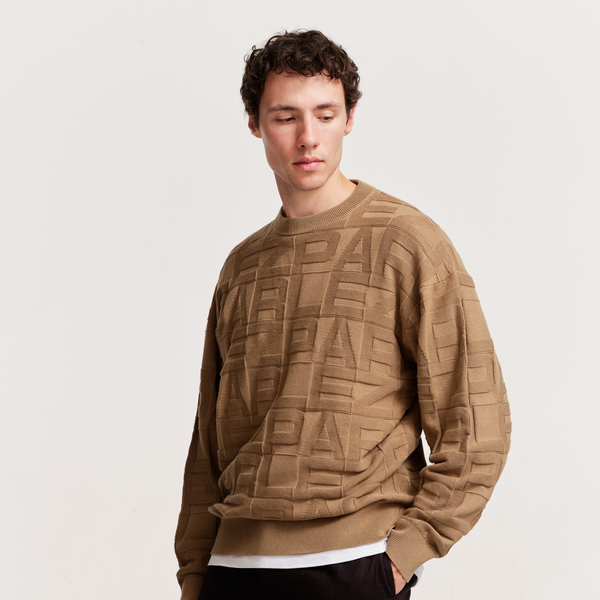 Parlez Clothing Block Crew Knit Sand