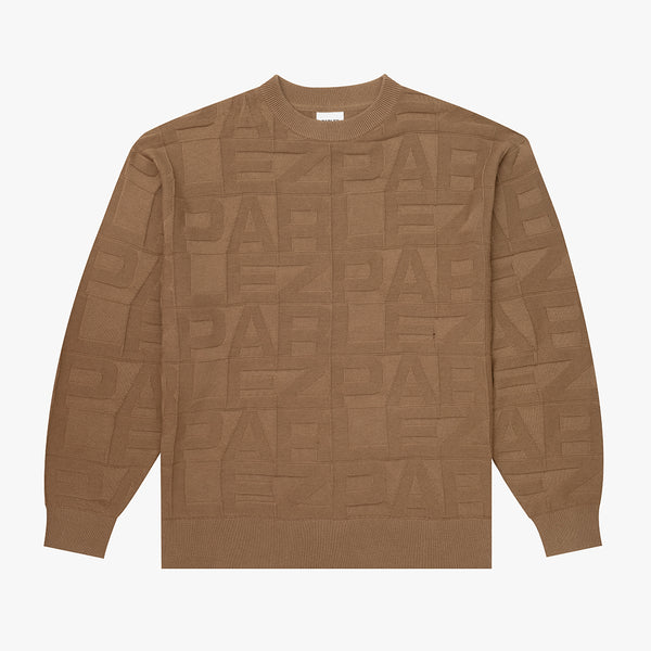 parlez clothing Block Crew Knit Sand
