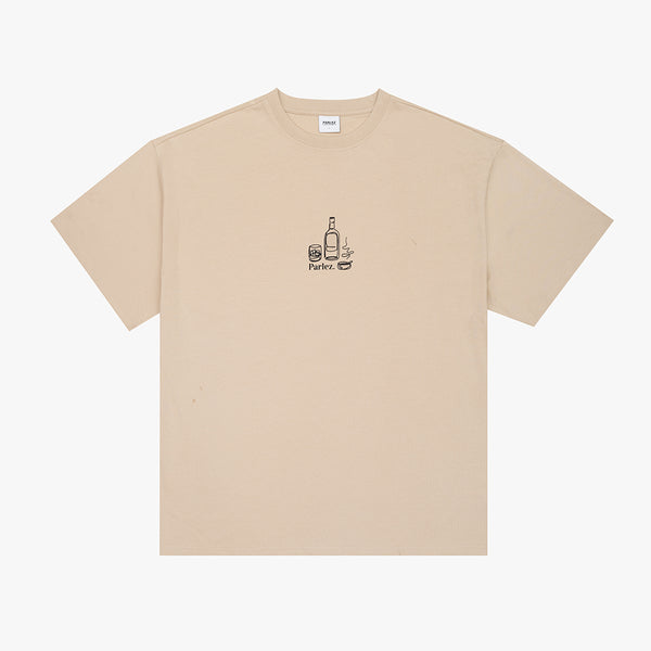 parlez clothing Fumo Oversized T-Shirt Greige
