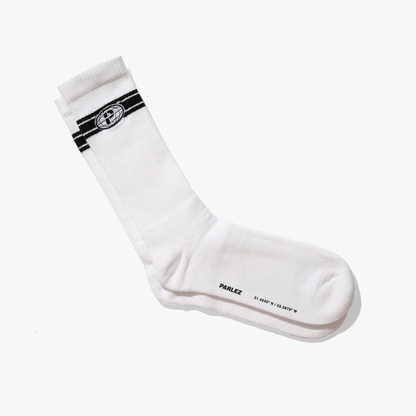 parlez clothing Globe Socks White