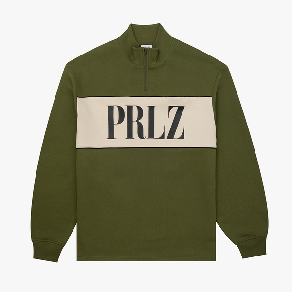 parlez clothing Horizon 1/4 Zip Moss