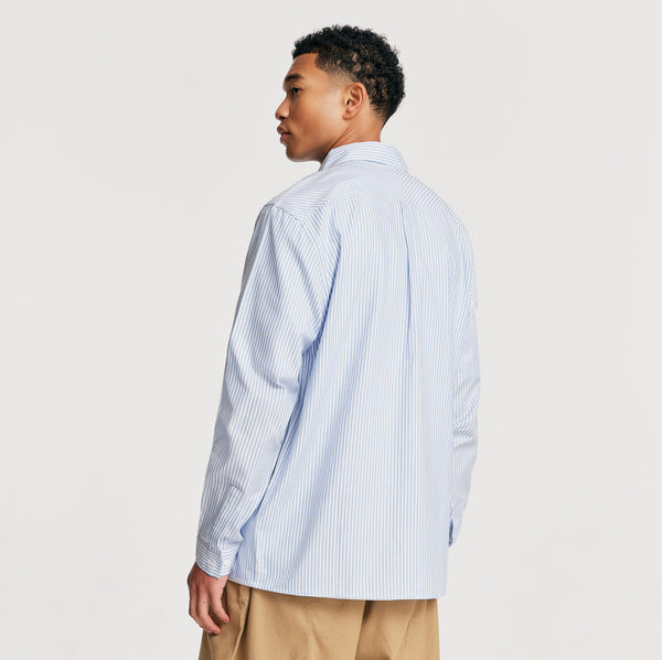 Parlez Clothing La Brea Shirt Blue Stripe