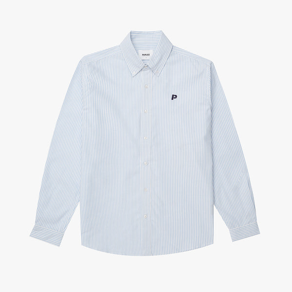 parlez clothing La Brea Shirt Blue Stripe