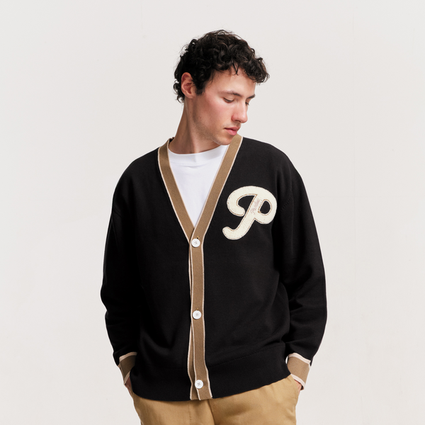 Parlez Clothing Letterman Cardy Black